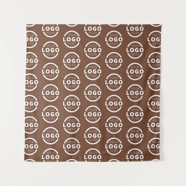 Company Logo Video Conference Backdrop Brown (Front)