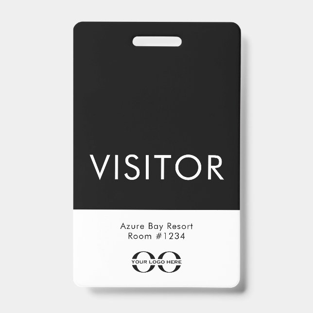 Company Logo Visitor Badge Hotel Resort (Front)