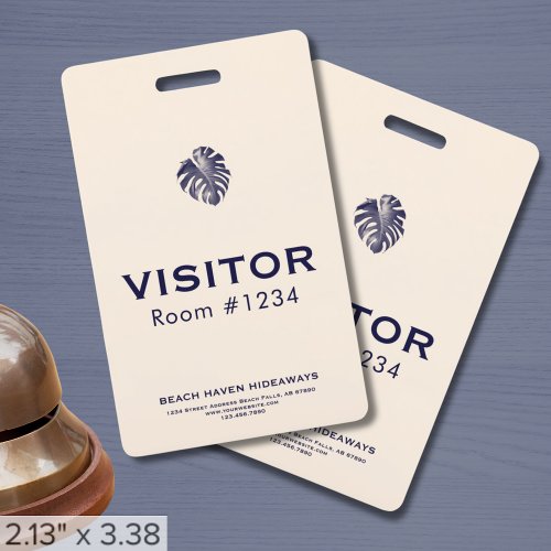 Company Logo Visitor Badge Hotel Resort