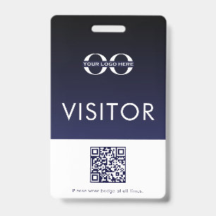 Company Logo Visitor Badge QR Code