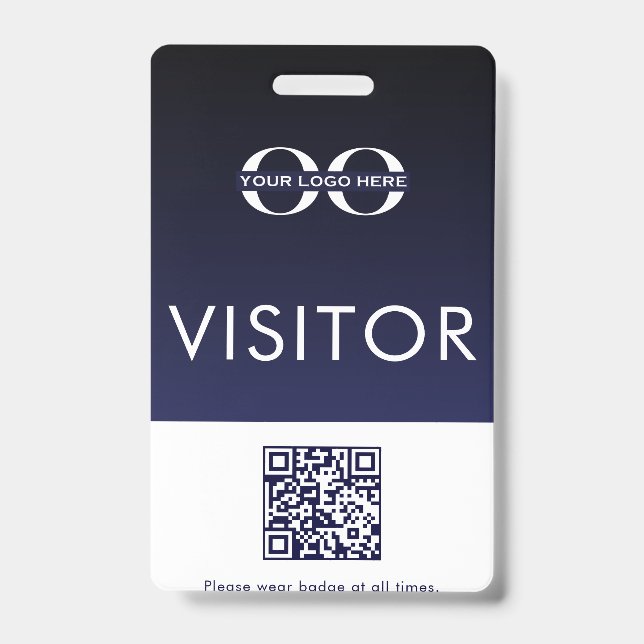 Company Logo Visitor Badge QR Code (Front)