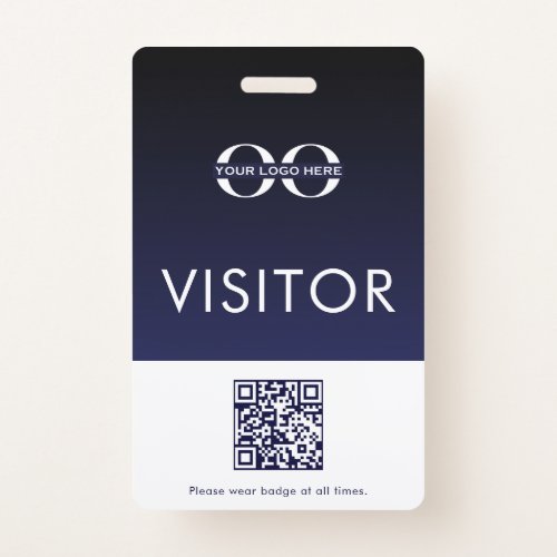 Company Logo Visitor Badge QR Code