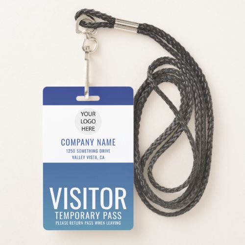 Company Logo Visitor Pass ID Badge