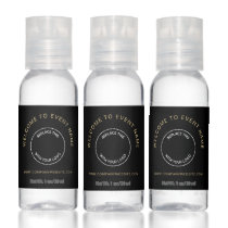 Company Logo Website Welcome to Event Name Black Hand Sanitizer