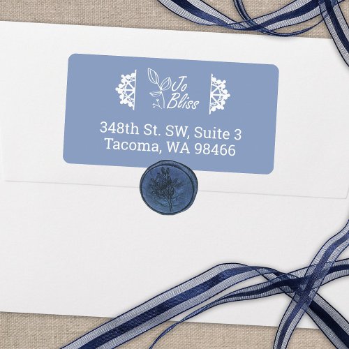 Company Logo Winter Light Blue Return Address Label
