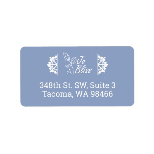 Company Logo Winter Light Blue Return Address Label