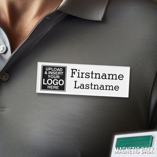Company Logo with area for First and Last Names Name Tag