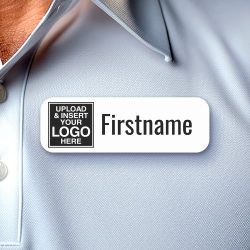 Company Logo with area for First Name only Name Tag