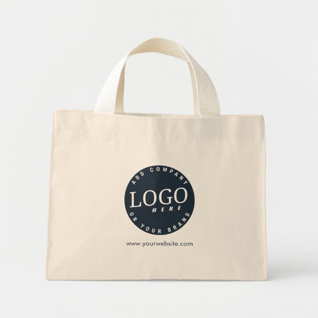 Company Logo with Business Website Employee Mini Tote Bag (Front)