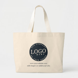 Company Logo with Business Website Promotional Large Tote Bag