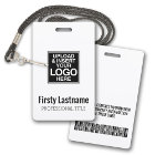 Company Logo with First and Last Names Bar Code