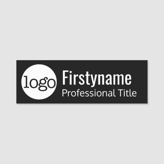 Company Logo with First Name Professional Title Name Tag | Zazzle.com