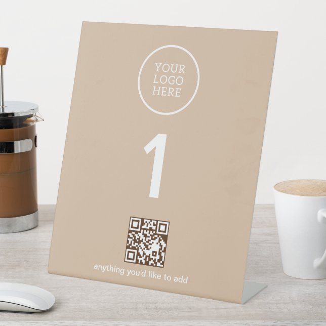 Company Logo with QR Code Pedestal Sign (In SItu)