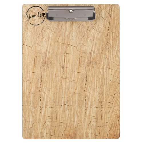 Company logo wood log clipboard