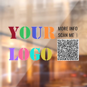 Company Logo Your QR Code Business Window Cling