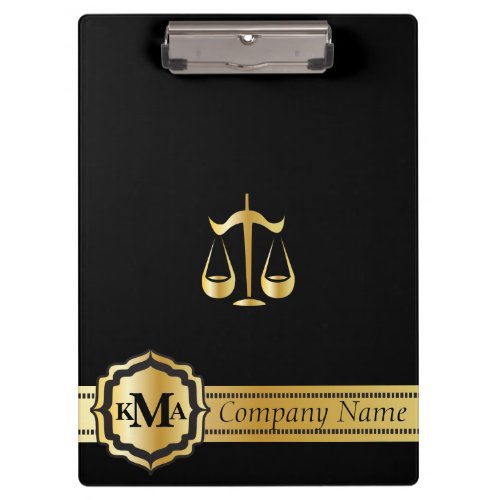 Company Monogram Style  Law  Lawyers  DIY Text Clipboard