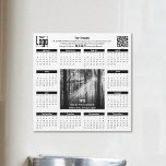 Company Motto Black & White 2025 Calendar Magnet<br><div class="desc">The Company Motto Black & White 2025 Calendar Magnet, part of the Black & White Business Cards & Marketing Items collection, is the ideal promotional tool for your company. This sleek square magnet features a black and white design, with a 2025 calendar and customizable spaces for your logo, business name,...</div>