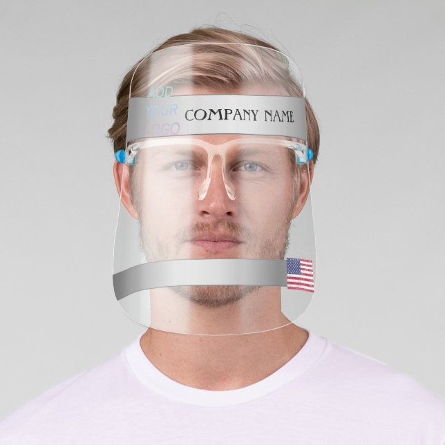 Company Name,Add Your Logo,American Flag Face Shield (Insitu)