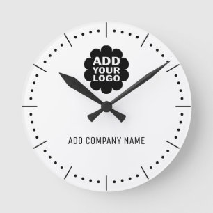 Company Name And Logo Corporate Promotional Round Clock