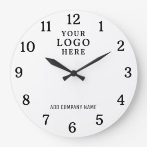 Company Name Business Logo Corporate Branded Promo Large Clock