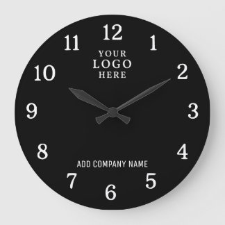 Company Name Business Logo Corporate Branded Promo Large Clock
