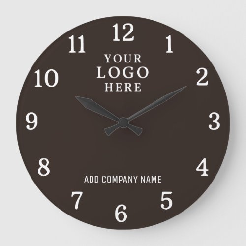 Company Name Business Logo Corporate Brown Branded Large Clock