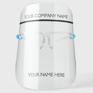 COMPANY NAME HERE LOGO CUSTOM SIMPLE FACE SHIELD