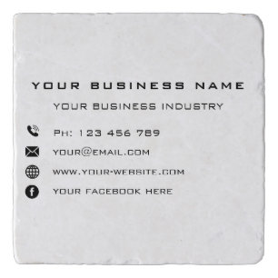 Company Name Info Branded Marble Trivet Example