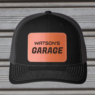 Company Name Leather Patch Hat