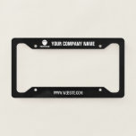 Company name logo license plate frame<br><div class="desc">You can TRANSFER this DESIGN to other Zazzle products. You can click CUSTOMIZE FURTHER to add, ajust, delete or change details like the background color or text. The designs are made in high-resolution vector graphics for a professional print. Thank you for choosing my designs and stopping by store Pedro Vale....</div>