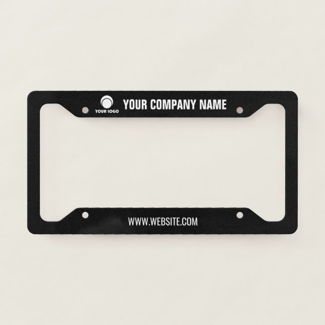 Company name logo license plate frame (Front)