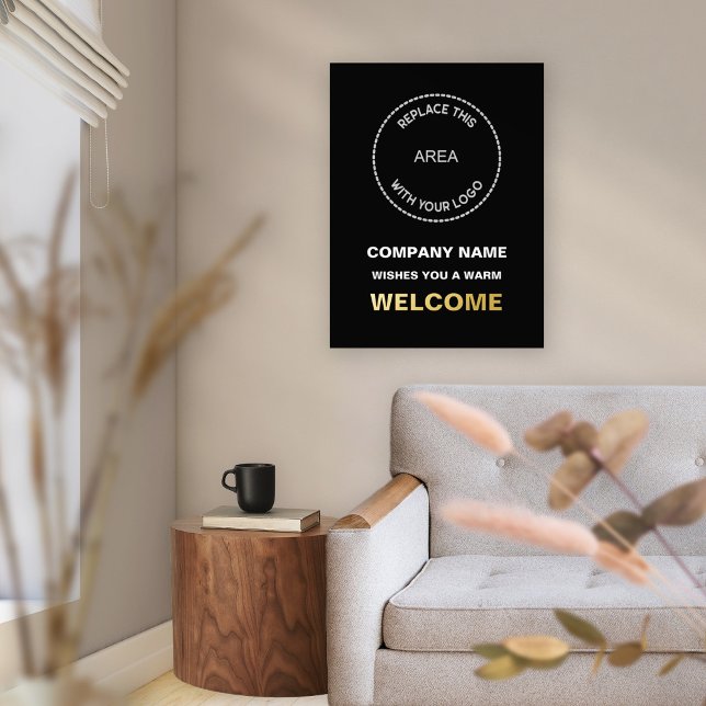 Company Name Logo Welcome Black Luury Real Foil Prints (Creator Uploaded)