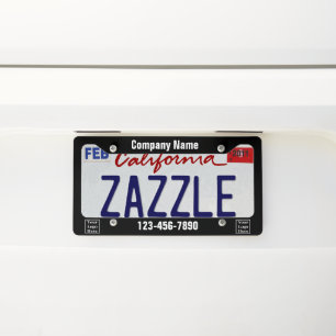 Company Name, Number & Your Logo Here License Plate Frame