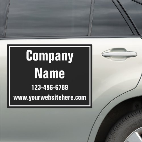 Company Name Phone Number Website Black and White Car Magnet