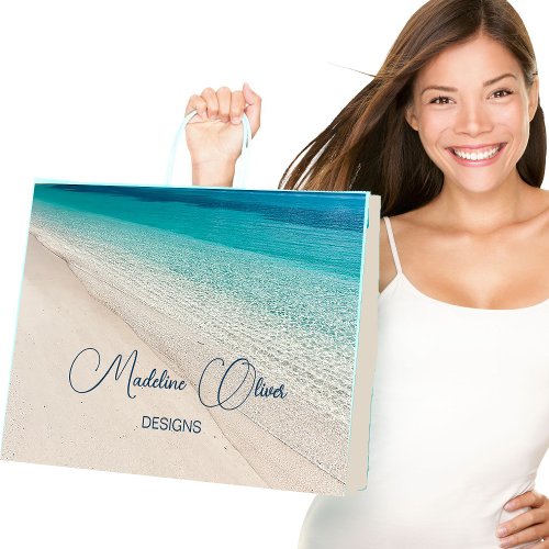 Company Name Promotional Beach Blue  Large Gift Bag