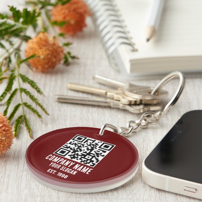 Company Name, QR Code Keychain (Front Right)