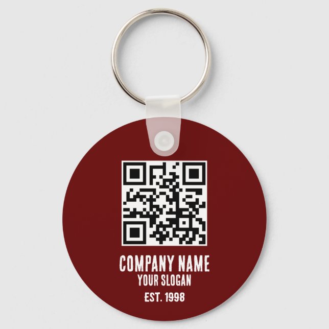 Company Name, QR Code Keychain (Front)