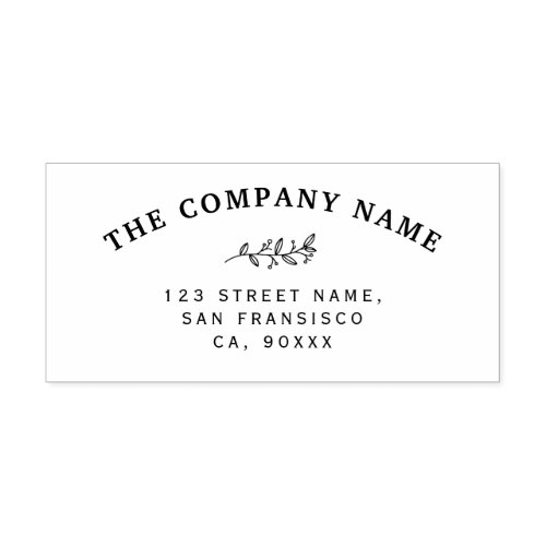 company name Return address rubber stamp