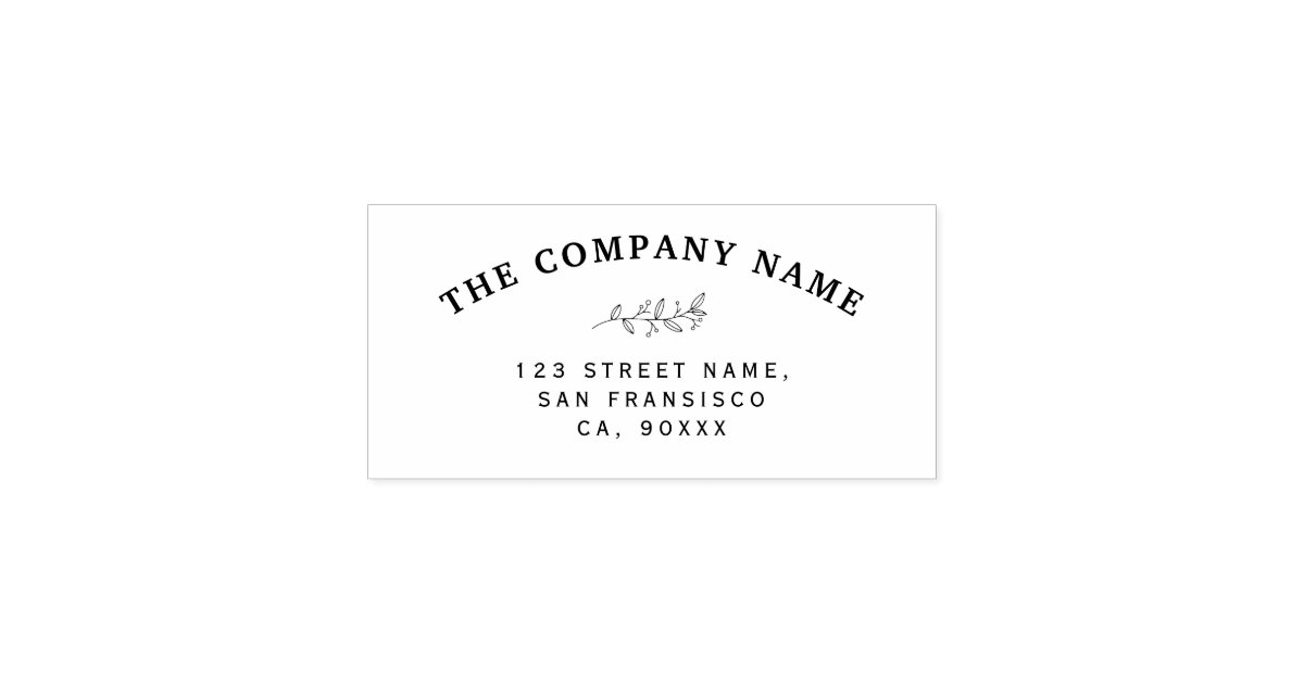 Custom Your Logo Name Website Info Oval Stamp, Zazzle