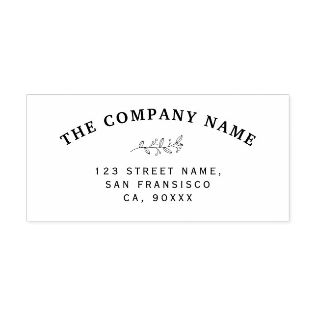 company name Return address rubber stamp (Design)