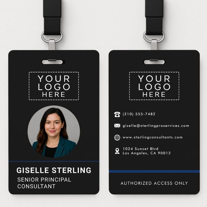 Company Name Tag Custom Photo Id Logo Badge