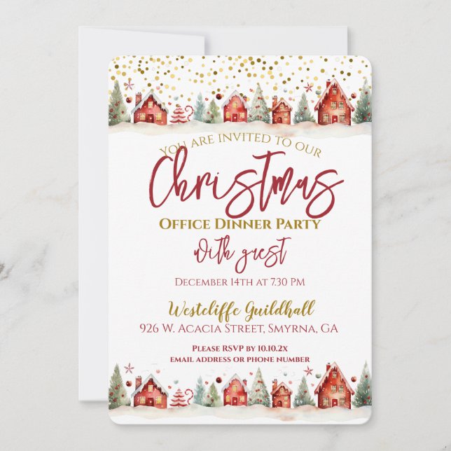 Company Office Christmas Party Invitation (Front)