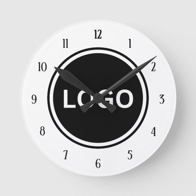 Company Office Decoration Business Logo Round Clock (Front)