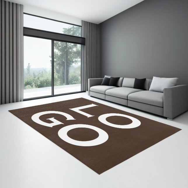 Company or Business Custom Logo Chocolate Brown Rug (Insitu (Indoor 3))