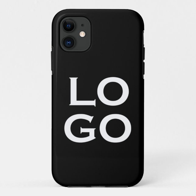 Company or Business Custom Logo on Black Case-Mate iPhone Case (Back)