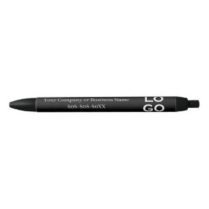 Company or Business Custom Logo on Black Pen