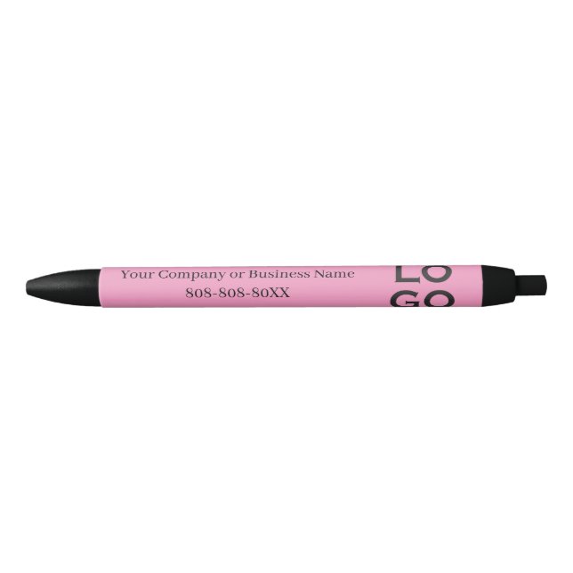 Company or Business Custom Logo on Pink Pen (Front)