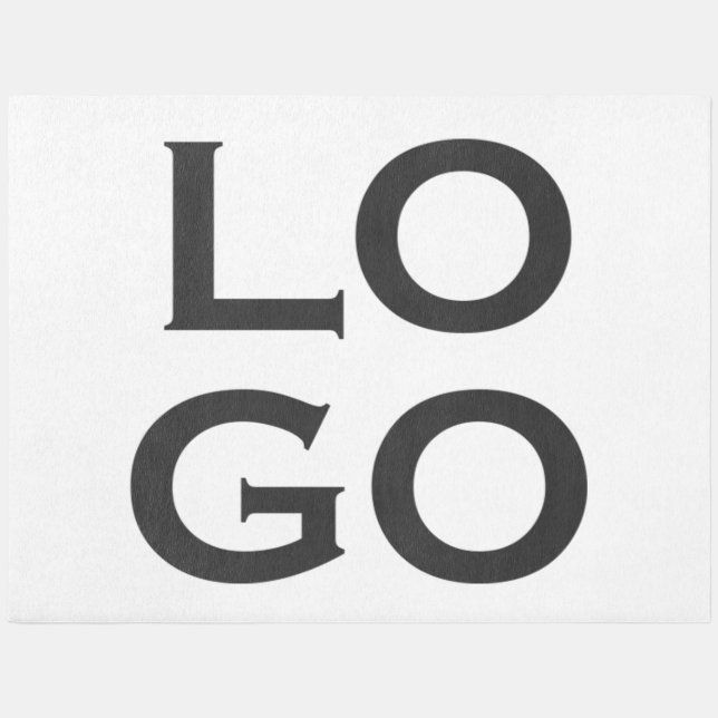 Company or Business Custom Logo on White Rug (Front)