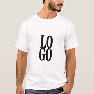 Company or Business Custom  Logo on White T-Shirt