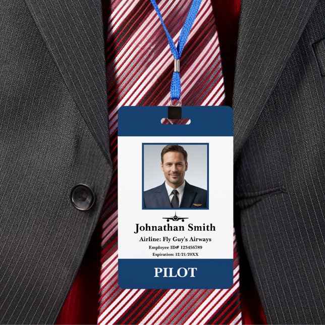 Company Photo Airline Pilot Security ID Aviation B Badge (Creator Uploaded)